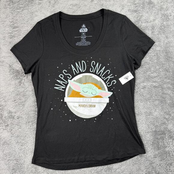 Disney Tops - Disney Star Wars The Mandalorian The Child Naps And Snacks Womens Shirt NEW M